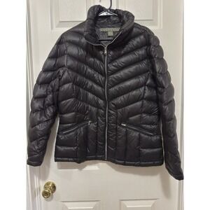 Kenneth Cole Reaction Women's  XL Black Puffer Down Feather Jacket